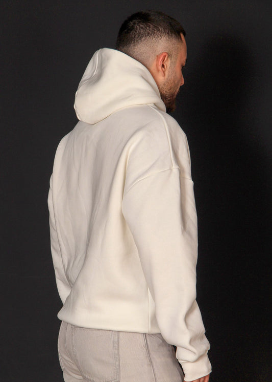 Ekru Oversize Box Fit Hoodie