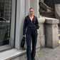 The Zip-Up & Palazzo Antrasit Eşofman Takımı
