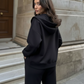 The Zip-Up & Palazzo Antrasit Uzun Eşofman Takımı